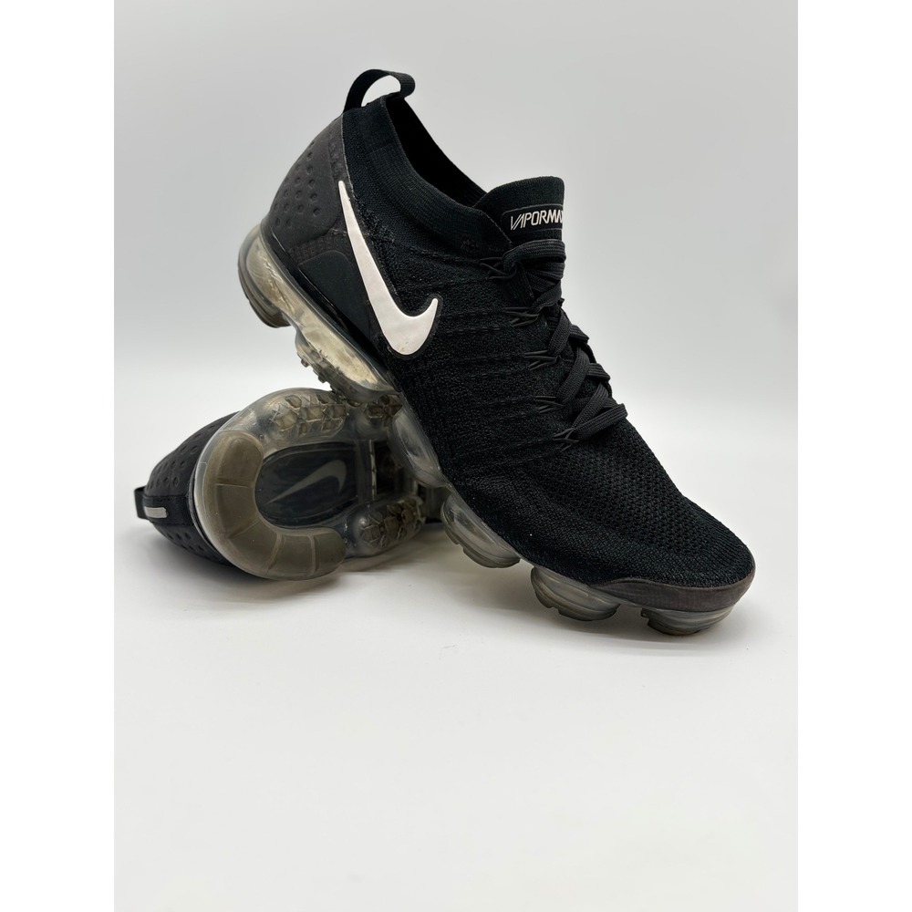 Nike Air VaporMax Flyknit 2 Black White Running Shoes 942842-001 Mens 13